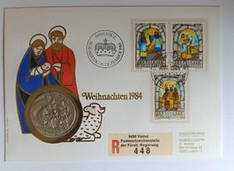 Numisbrief Weihnachten 1984 mit Silbermedaille ab 1 Fr. !!
