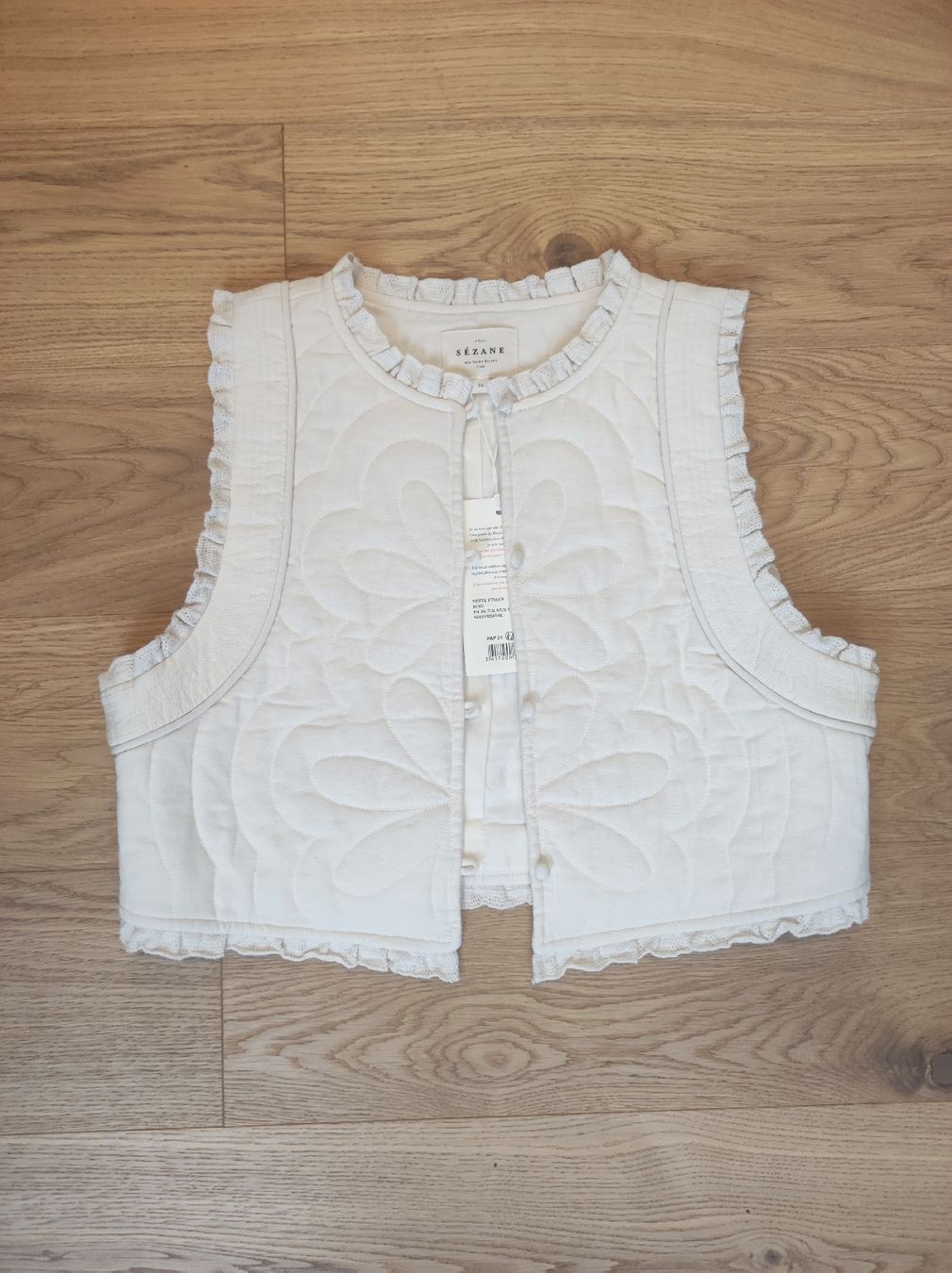 Sezane Gilets: Sezane ETHAN JACKET Ecru Grösse 34 neu – Neuf (Voir description) à Ittigen par deb_2d5g 1