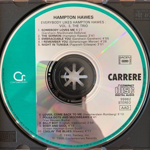 CDs: Hampton Hawes [Fantasy] Red Mitchell, Chuck Thompson – Gebraucht aus Unterbäch von gond 2