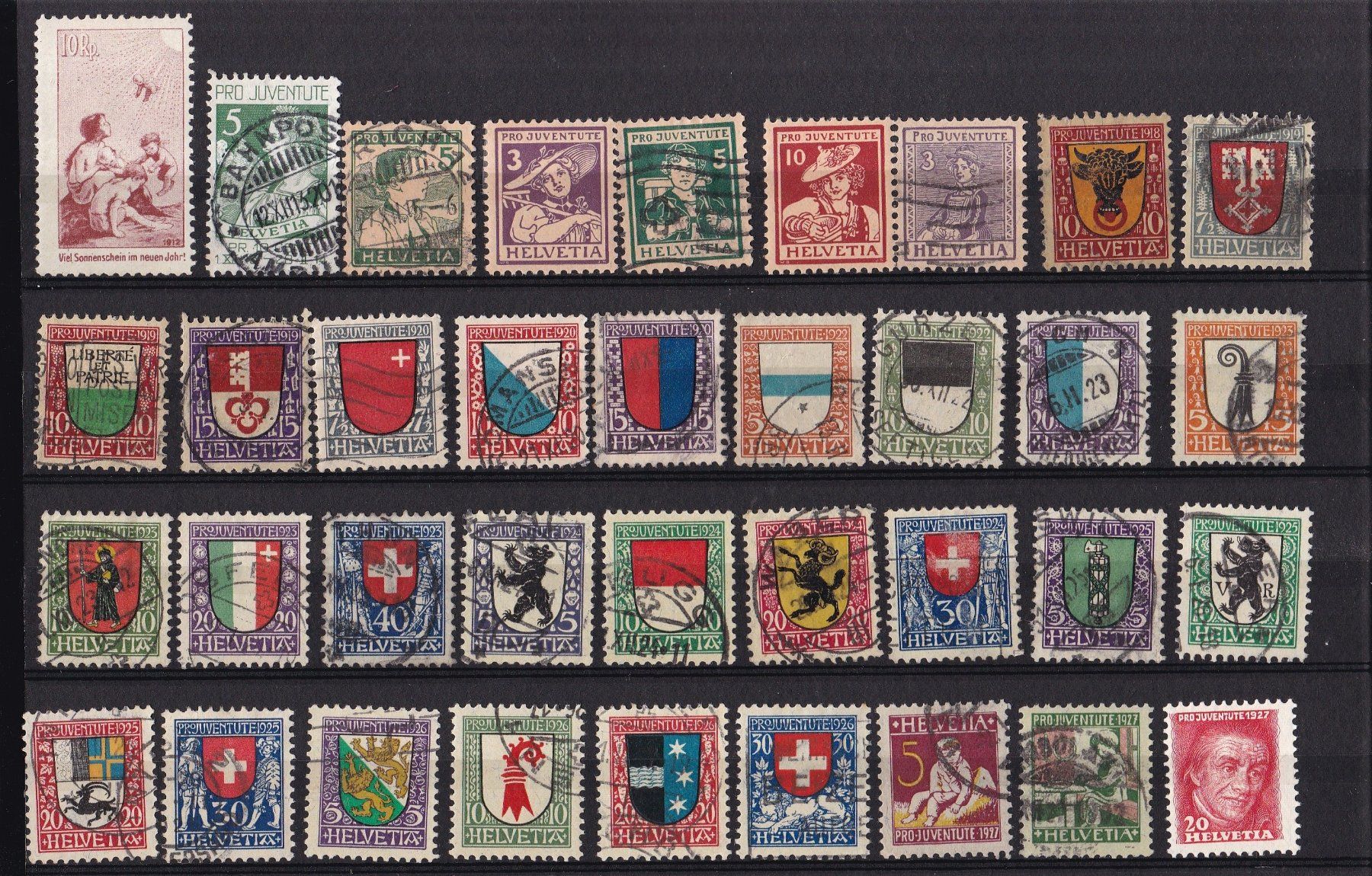 Tutti i francobolli: Pro Juventute Briefmarken Lot ab Vorläufer – Usato da Münchwilen AG venduto da Nesar