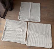 3 Kissenhüllen, beige, 50/50cm