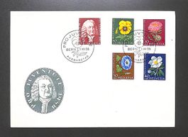 1958 FDC Pro Juventute Ersttagsbrief illustriert ohne Adreße