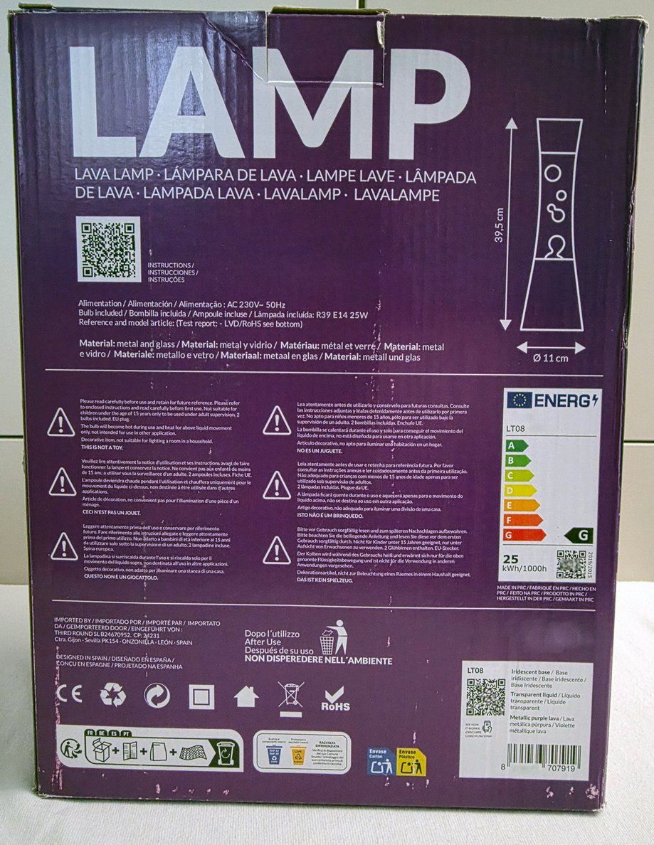Lampade: Lavalampe Violett Metallic Style, Violett Metallic Lavafluid – Nuovo (secondo la descrizione) da Zürich venduto da Numark 8