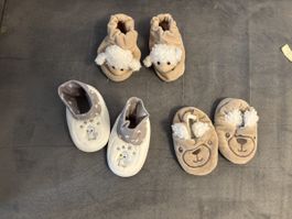 Bundle of 3 Pairs of Baby Shoes, Cute & Cozy, 0-6M