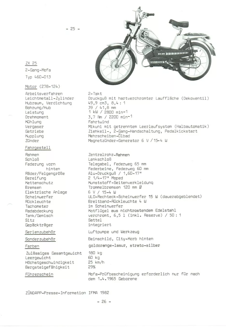 Zündapp Strasse: Zündapp 1982 - Originalprospekt & Pressedoku. – Gebraucht aus Malans GR von Chueche427 8