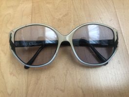 Vintage Sonnenbrille Christian Dior schwarz beige gebraucht