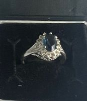 Silberring 925 Schwarzer Achat Gr. 16.9 Ø 53 mm Top