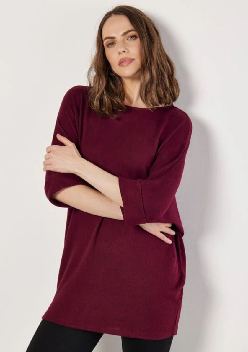Maglioni & Felpe: Apricot Feinstrick-Pullover Oversize, Weinrot, Gr. XS – Nuovo e nell'imballaggio originale da Zürich venduto da stefanella 3