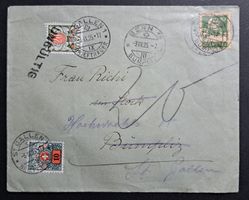 Zweifacher Nachporto (ungültig) Brief Bern - St. Gallen