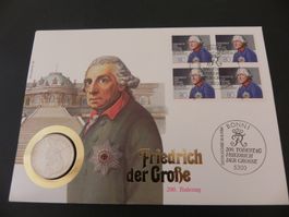 Münzbrief 1986 Deutschland 5 Mark 1986 Friedrich der Grosse