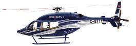 Heckflügel Set Bell 429 / 700 / blau-weiss-gold von Roban
