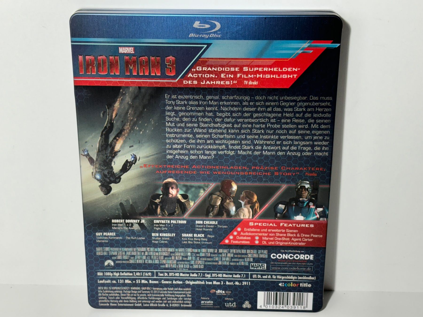 Alle DVDs: Iron Man 3  Blu Ray Steelbook – Gebraucht aus Wilderswil von Sstriker 1