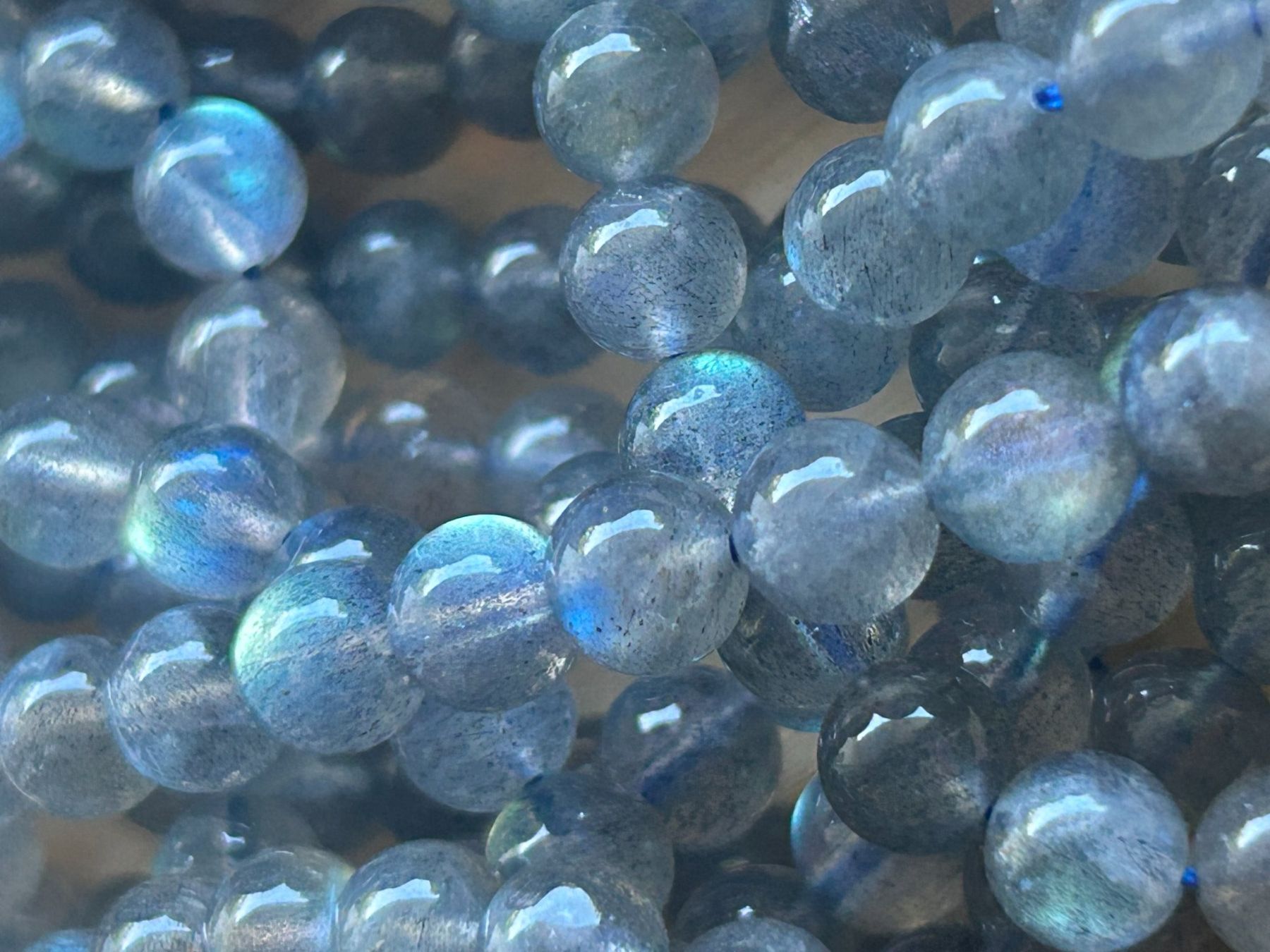Minerali & Pietre curative: Strang echte Labradorite top level beads 6 mm – Nuovo e nell'imballaggio originale da Niederrohrdorf venduto da Ytobi 2