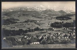 AK Waldstatt, Panoramablick vom Berg