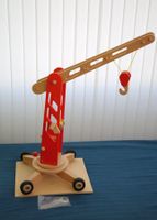Spielzeugkran GOKI, Holzdrehkran, unbespielt und neuwertig