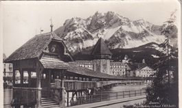 Luzern Kapellbrücke und Pilatus
