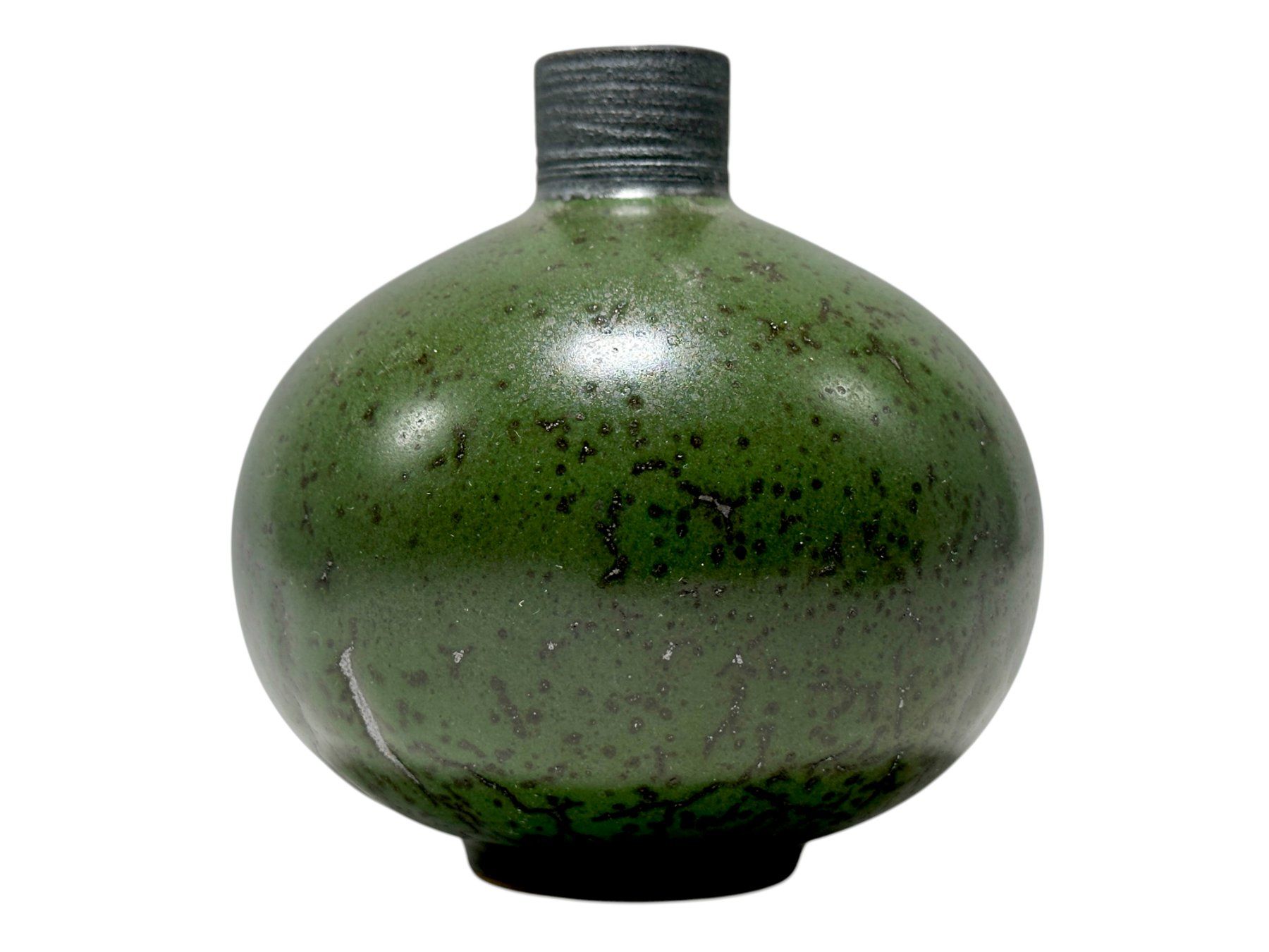 Vasen & Gefässe: Anouk Bally à Thierrens - Vase céramique émaillée vert olive – Gebraucht aus Morges von Auct 1