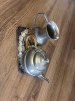 Kanne und Krug Zinn antik inkl. Tablett