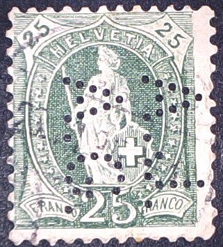 Alle Briefmarken: Perfin   75 – Gebraucht aus Opfikon von webstar30