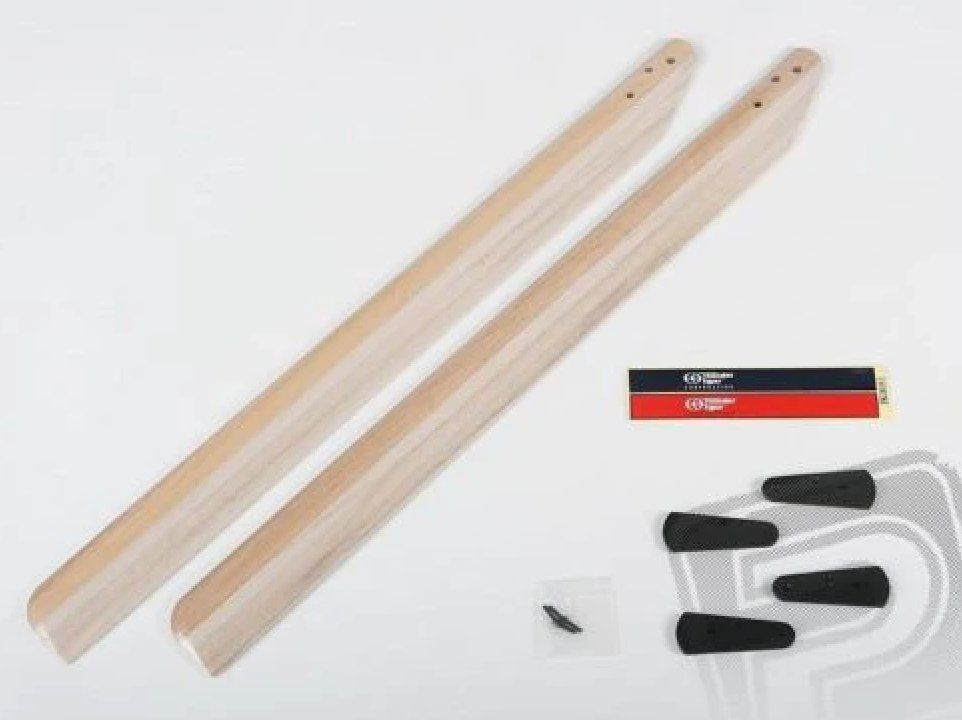 Pales bois Raptor R50 Parts Main Rotor Blades 550mm PV0039 (Neu und ...