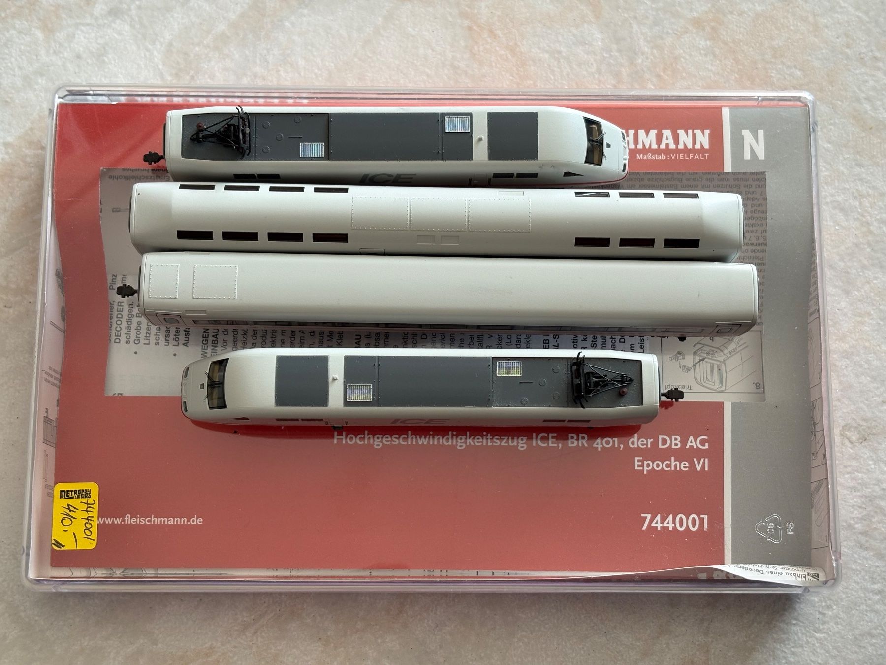 Fleischmann Modellini di ferrovie: Fleischmann 744001 ICE DB 4 Stück – Nuovo (secondo la descrizione) da Hauterive NE venduto da eriamch 1