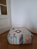 Pouf berbère unique, azilal, fait main - décoration bohème