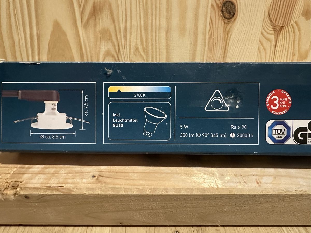 Lampade: LivarnoLux Einbauleuchten 3er Set – Nuovo e nell'imballaggio originale da Basel venduto da Piepsli 2