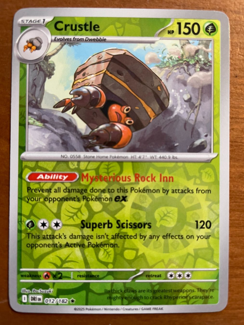 Pokémon Carte collezionabili: Pokemon Crustle Reverse (Versand gratis) – Nuovo (secondo la descrizione) da Chur venduto da Angerson