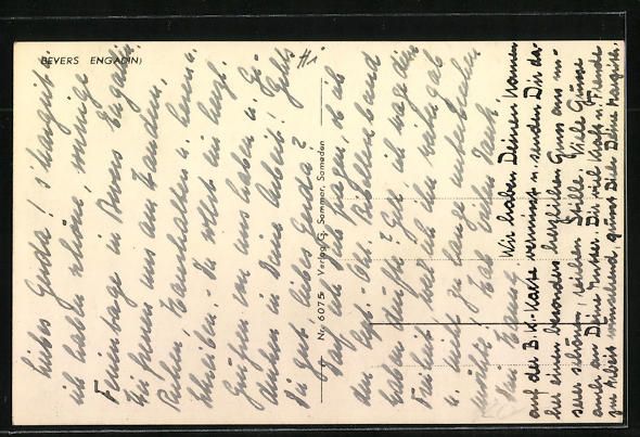 Cartoline postali: AK Bevers, Strassenpartie mit Kirche – Usato da Berlin venduto da bartko-reher 1