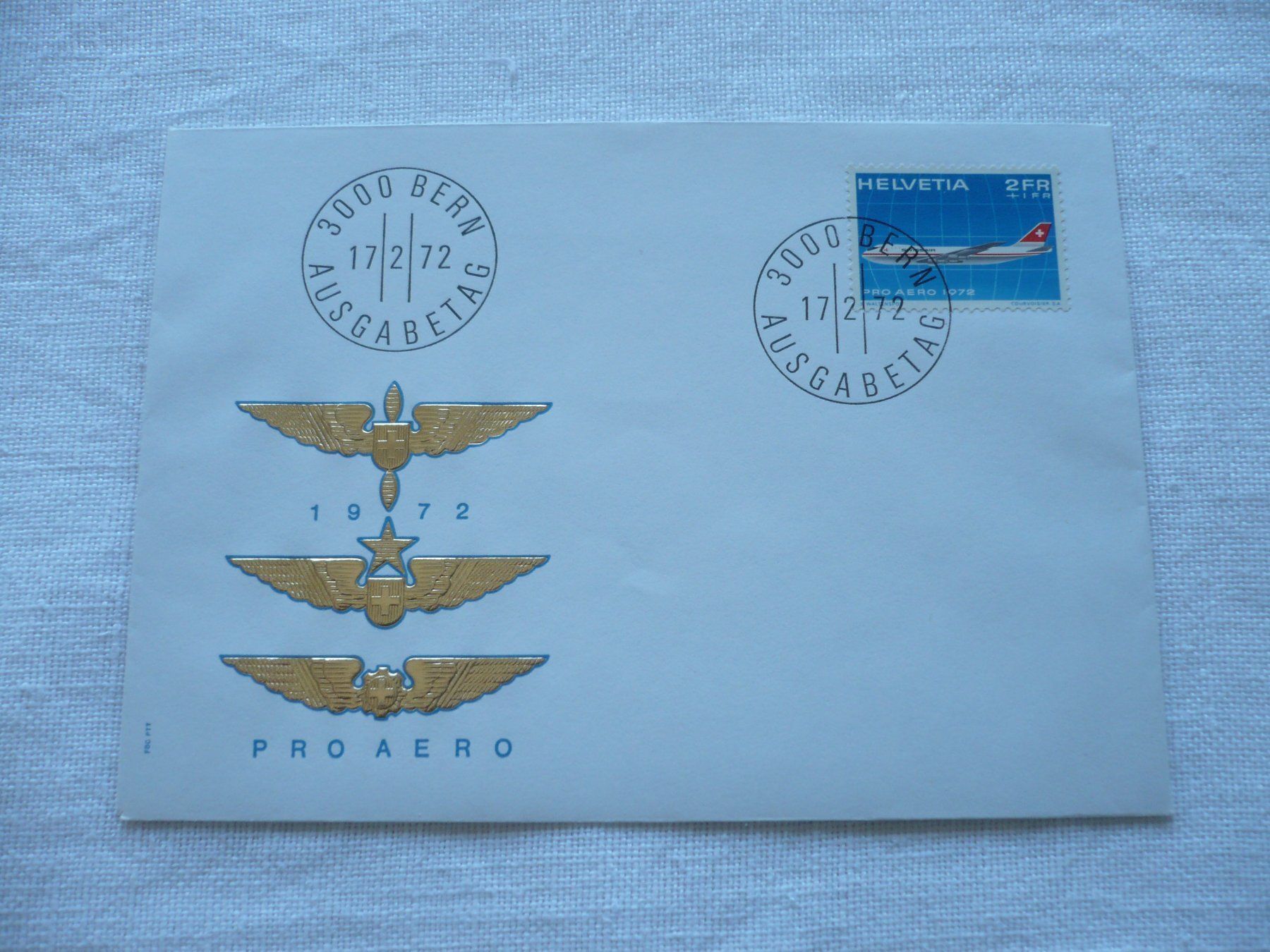 Tutti i francobolli: 1972 FDC Pro Aero SBK F47 – Usato da Zürich venduto da saltandpepper008
