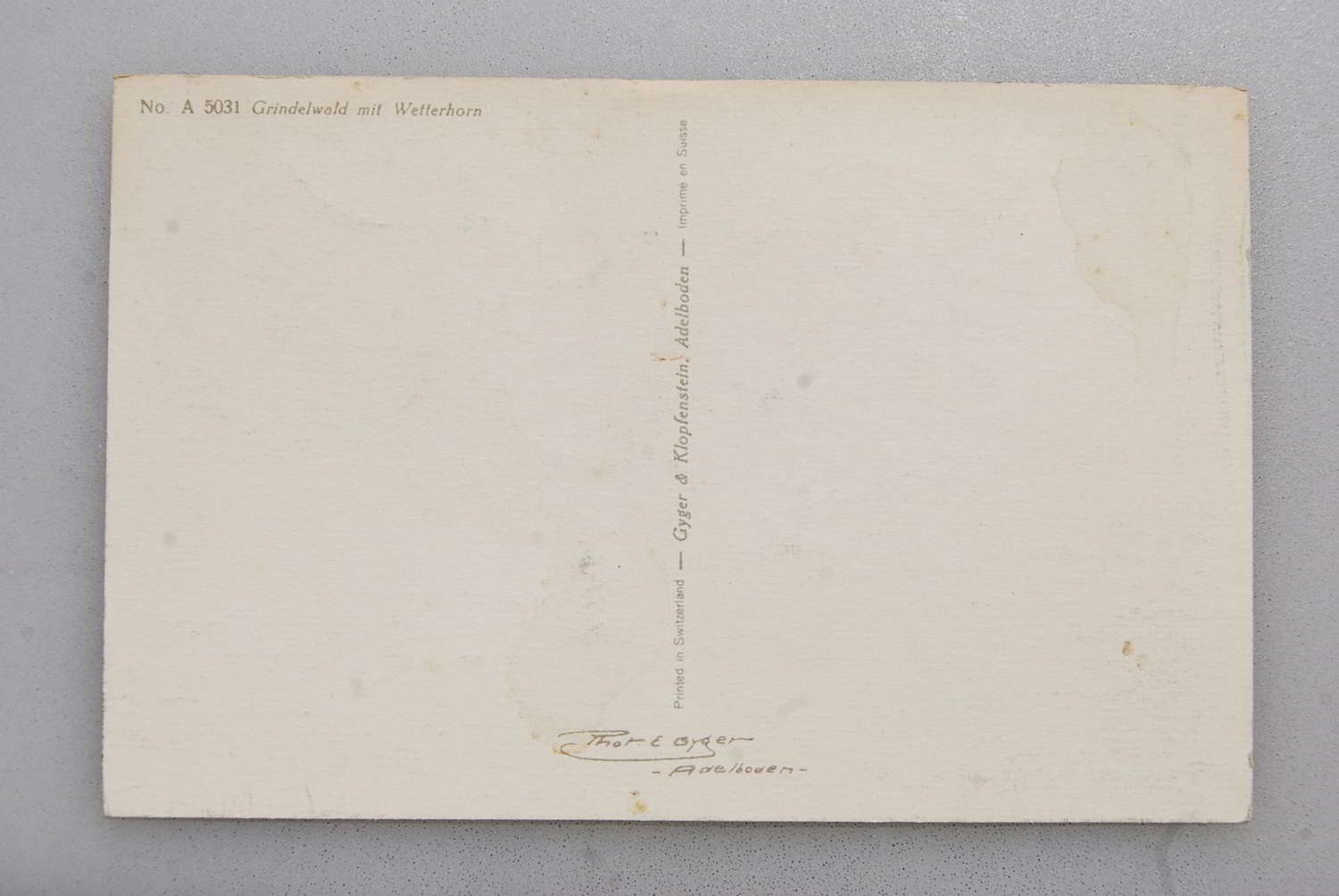 Cartoline postali: AK Grindelwald mit Wetterhorm – Usato da Rüfenacht BE venduto da Toro06 1