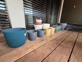 Blumentopf-Sortiment – ​​verschiedene Größen, Farben
