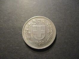 5.- Fr 1933  Superbe pièce Superbe qualité