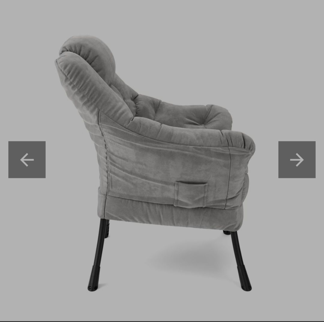 Poltrone: Sessel Grau Samt mit Metallbeinen – Nuovo e nell'imballaggio originale da St. Gallen venduto da reb_955g 2
