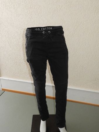 Pantalon JOG COTTON noir, taille 176