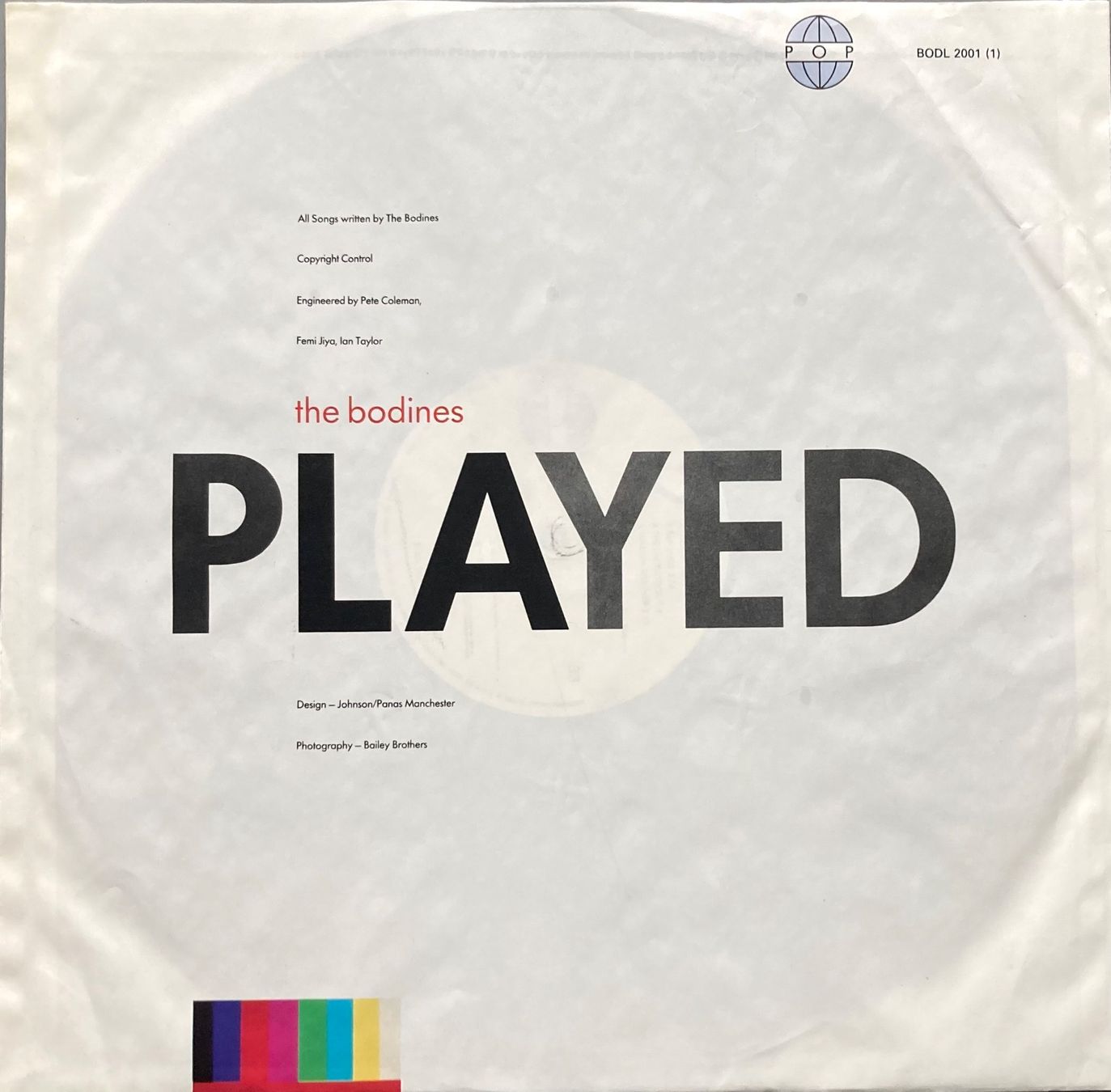 Dischi in vinile: THE BODINES - PLAYED – Usato da Poliez-Pittet venduto da Newtown-Records 2