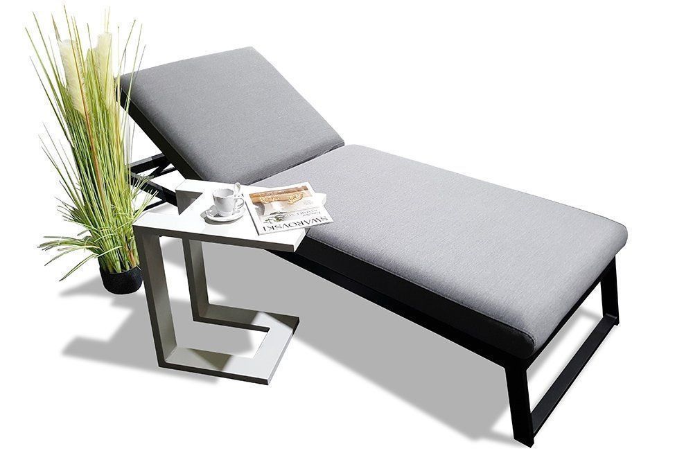 Sedie a sdraio: Liegestuhl Sunbrella Fabric grey – Nuovo e nell'imballaggio originale da Bern venduto da rattan-lounge