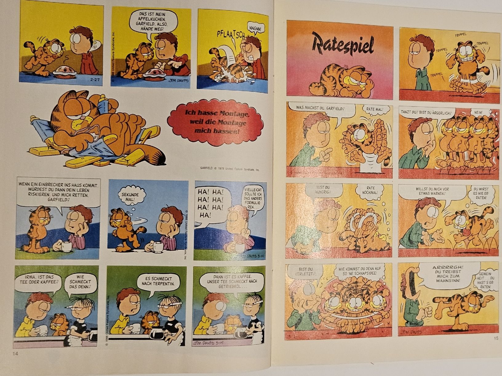 Fumetti: Garfield Comic-Heft Nr. 8/88, #WT18 – Usato da Oberdorf BL venduto da BaldenEagle 3