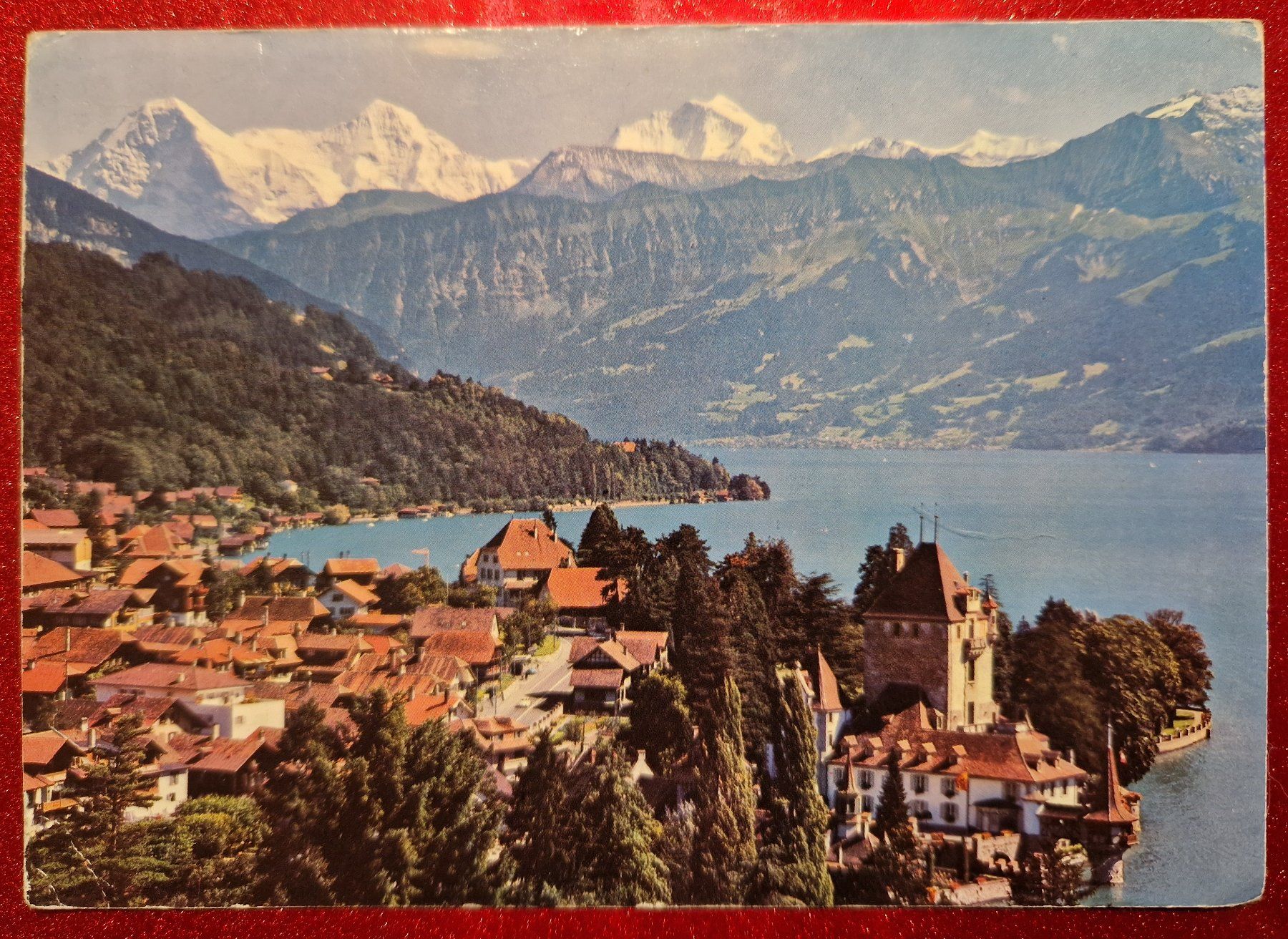 Ansichtskarten: Oberhofen am Thunersee 1974 – Gebraucht aus Melchnau von Fishel