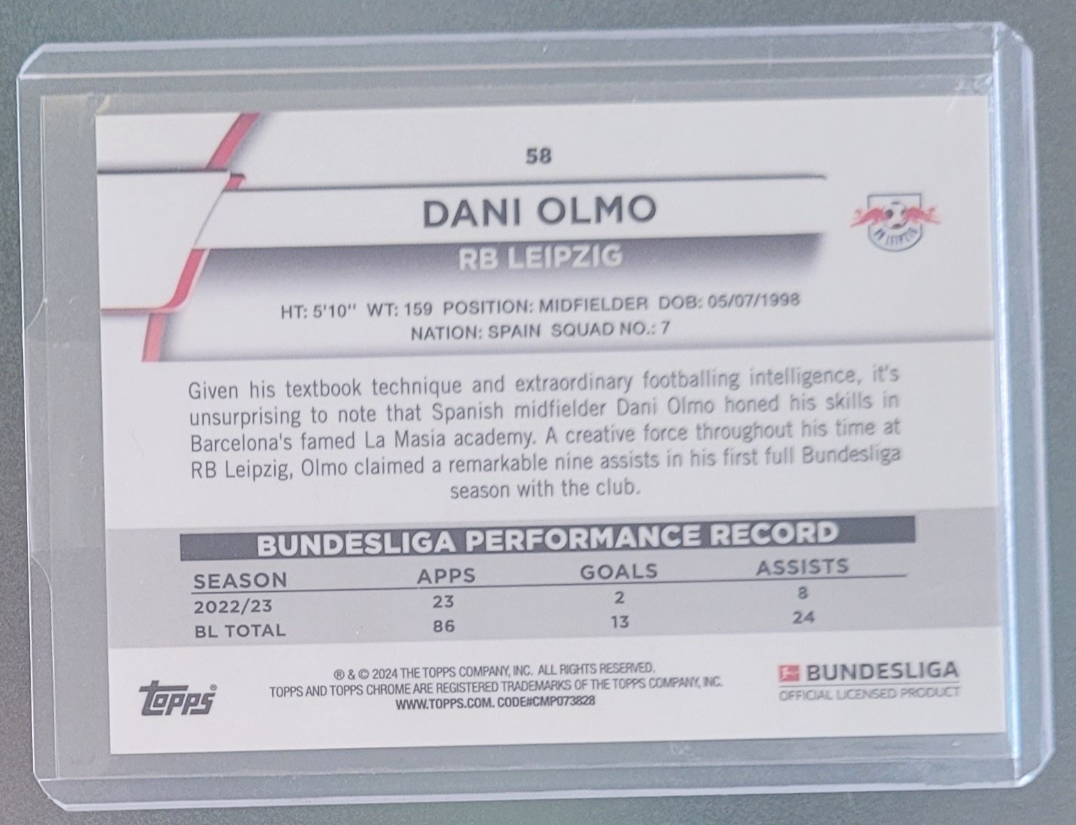 Topps Sammelbilder & Trading cards: Dani Olmo - Topps Chrome Gold Refractor /50 Leipzig - MINT – Neu (gemäss Beschreibung) aus Arbon von Wizle 1
