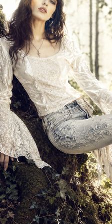 Romantische Samtbluse Gothik Mittelalter zu Odd Molly