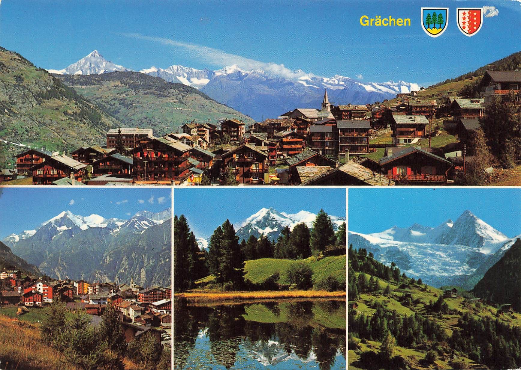 Cartoline postali: Grächen (1619 m), Vallese – Usato da Biasca venduto da Blenio71