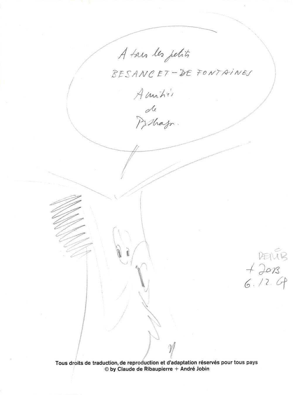 Fumetti: Pythagore & Cie contre Brazerro - Dessin original de Derib – Usato da Savagnier venduto da Ne2065 1