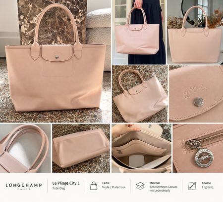 Longchamp Le Pliage City L Nude Shopper – neu, ungetragen