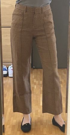 Plaid Trousers Brown/Black Size 36
