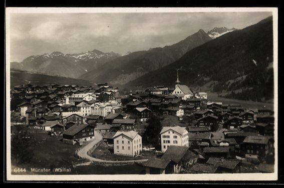 Cartoline postali: Münster /Wallis, Totalansicht aus der V – Usato da Berlin venduto da bartko-reher