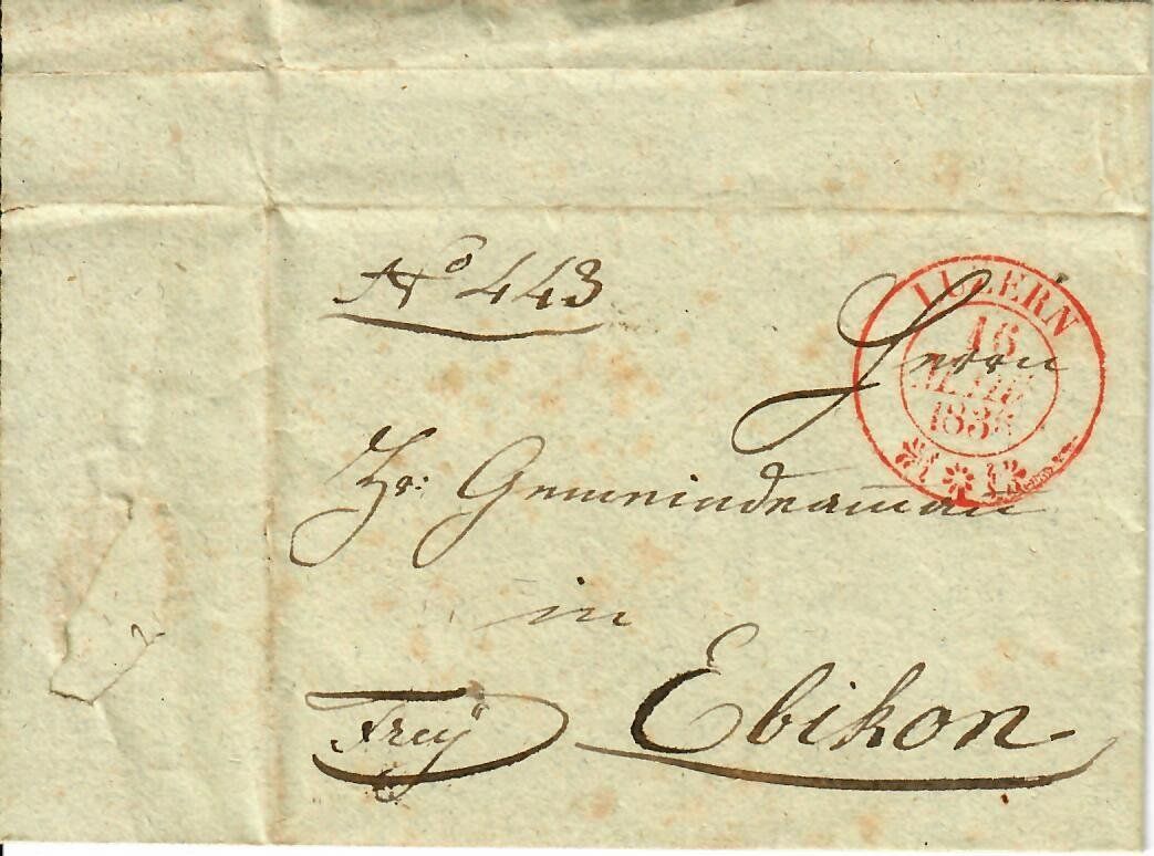 Tutti i francobolli: Vorphila Brief, Luzern 1836 nach Ebikon – Usato da Hochdorf venduto da Ziegel-16