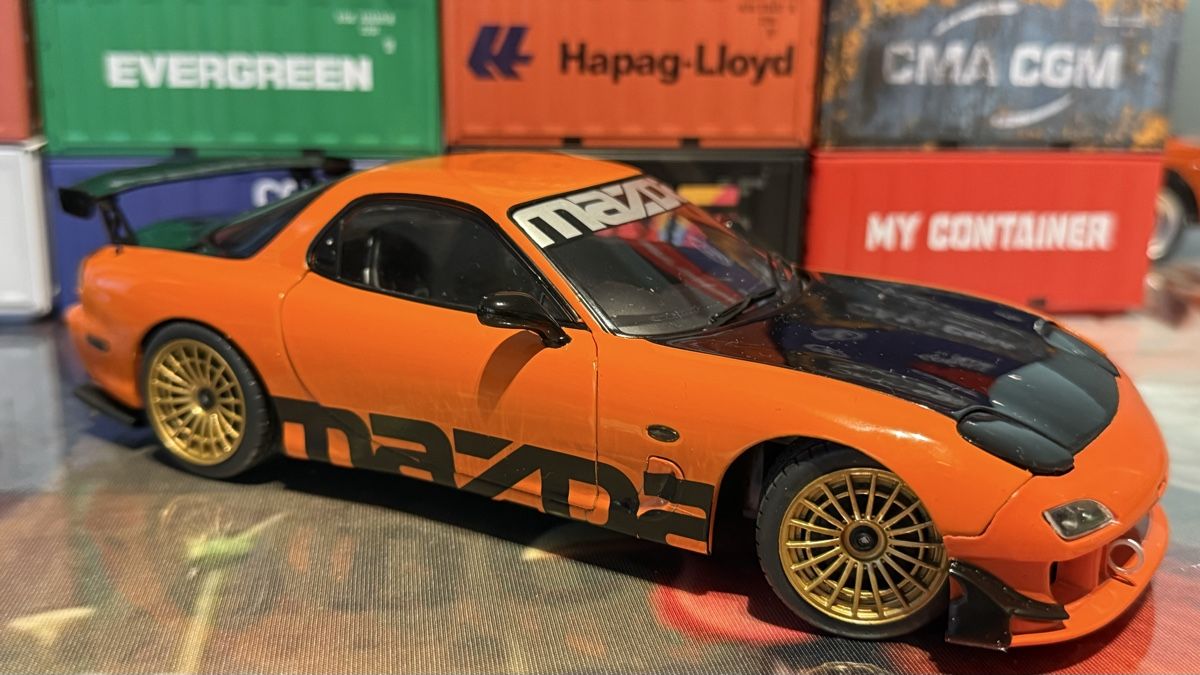 Mazda Modellautos: Mazda RX-7 orange – Neu (gemäss Beschreibung) aus Basel von Zomeg 7