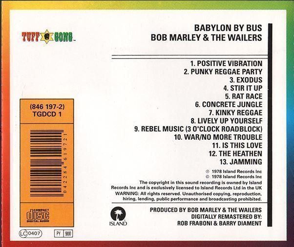 Dischi in vinile: Bob Marley & the Wailers -Babylon by Bus – Usato da Zürich venduto da Raz88 1