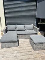 Rattanlounge dunkelgrau